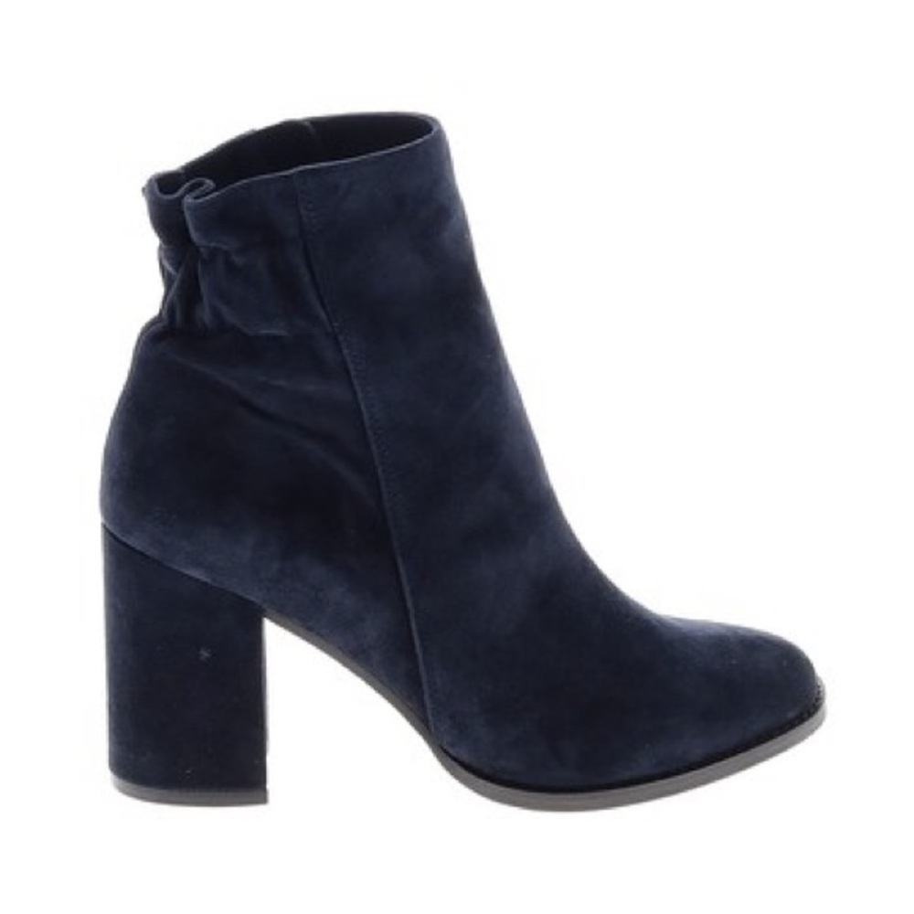 Suede Navy Ankle Boots